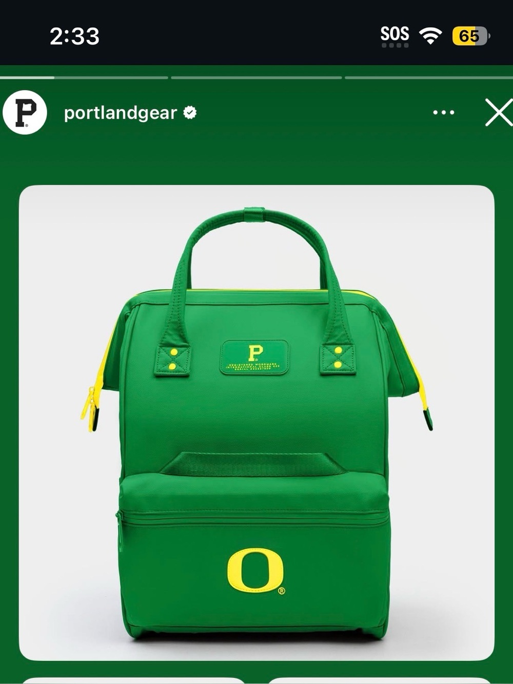 Portland Gear cascade Standard green packbag - Picture 2 of 5